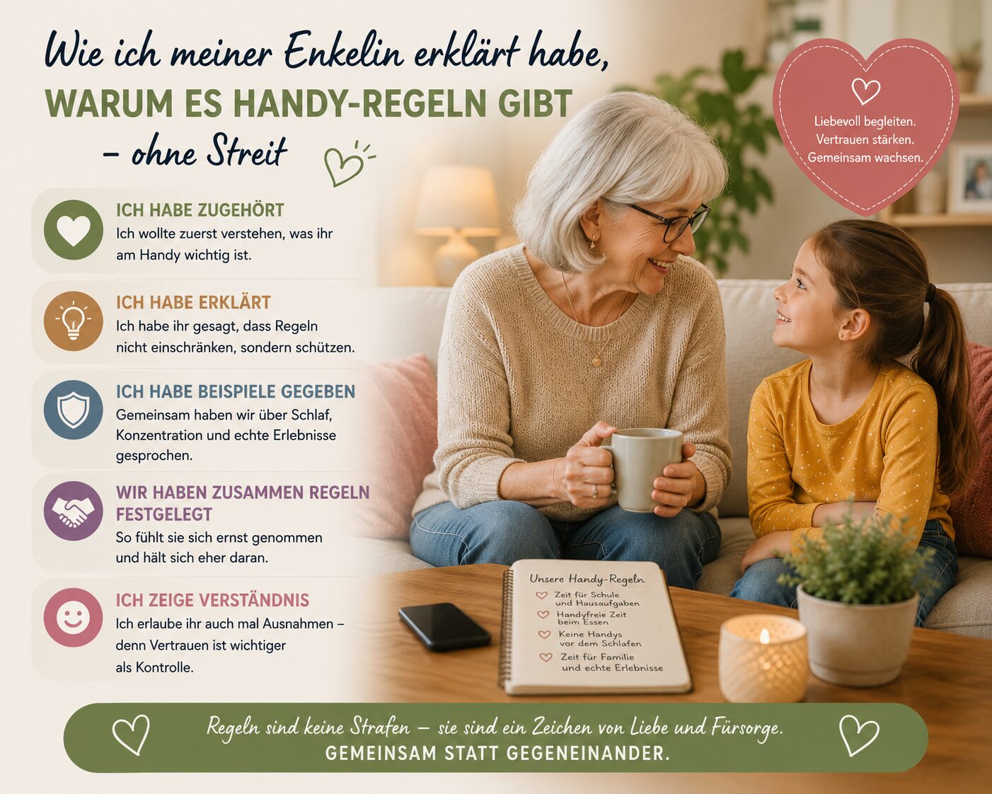 Wie ich meiner Enkelin erklärt habe warum es Handy-Regeln gibt – ohne Streit
