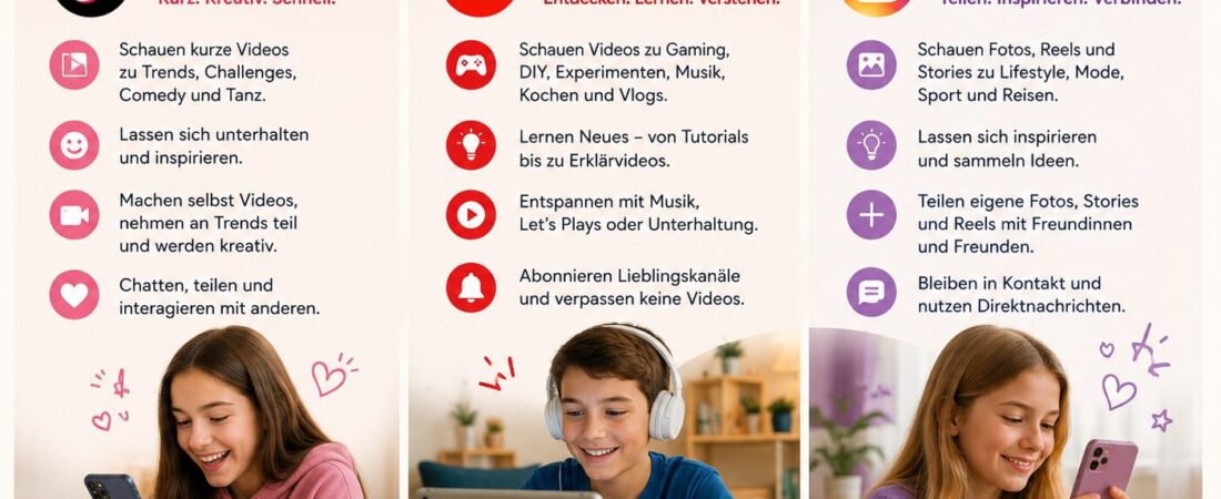 TIKTOK, YOUTUBE, Instagram was machen unsere Kinder da wirklich?