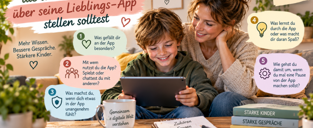 5 Fragen die du deinem Kind über seine Lieblings-App stellen solltest