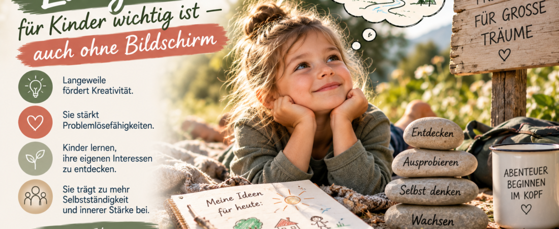 Warum Langeweile für Kinder wichtig ist — auch ohne Bildschirm